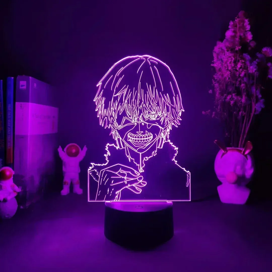 3D LED Night Light - Tokyo Ghoul Kaneki Ken Anime Lamp
