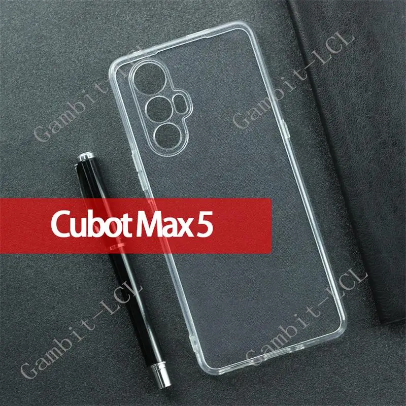 HuiYouMY Cover per Cubot Max 5 (6.95) con 2 Pezzi Pellicola Protettiva in Vetro Temperato, Trasparente Custodia Silicone Morbida TPU Ultra-Sottile AntiGraffio Antiurto Case - WM49
