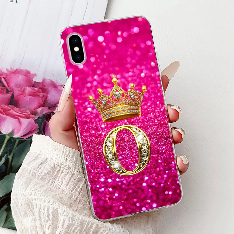 Clear Silicone Letter Design Phone Case - Soft TPU Cover