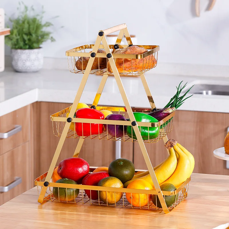 Kitchen Shelf Fruits Vegetables Storage Basket - Multifunctional