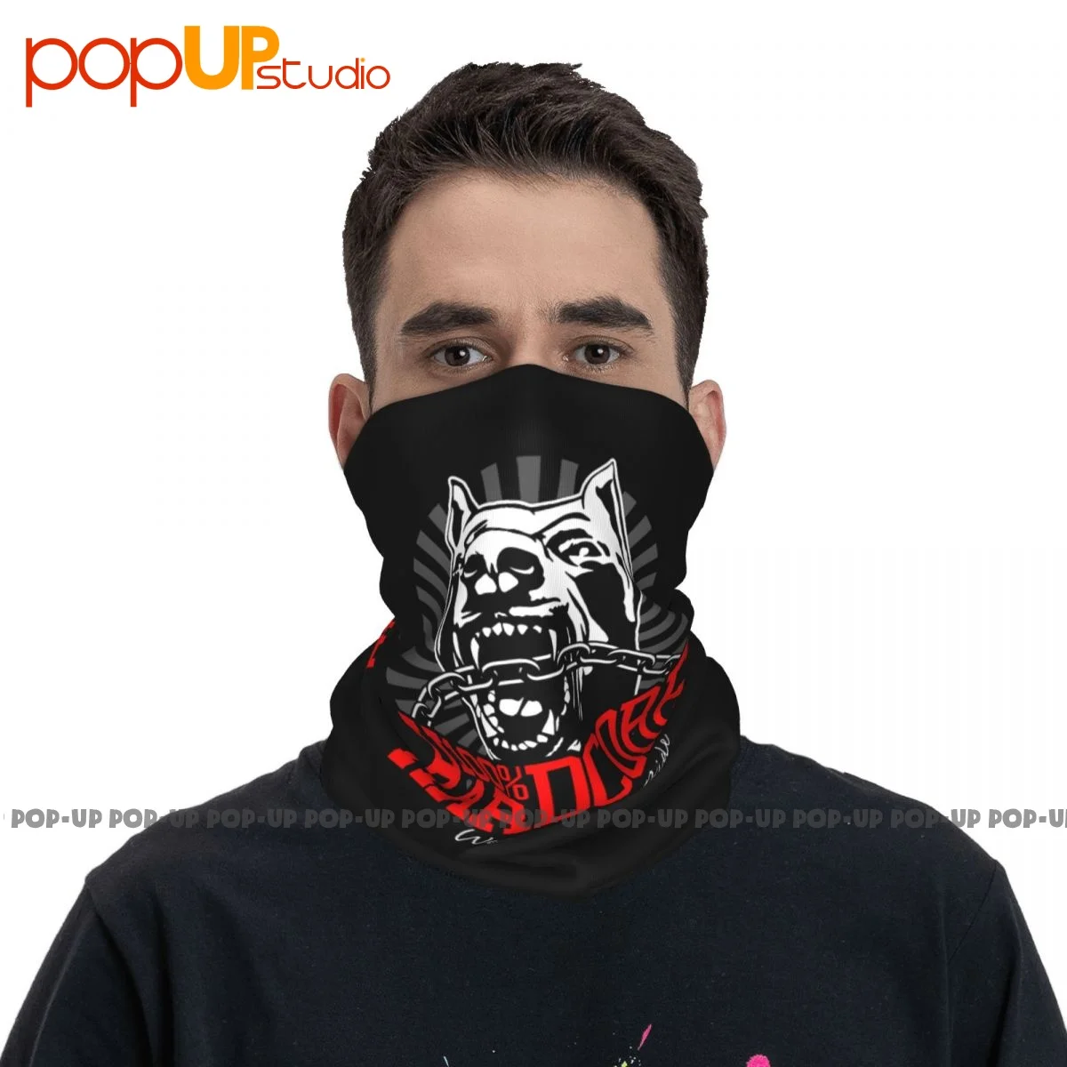 Face Mask 100 Hardcore Dog Gabber Techno Partyoutfit Neck Gaiter Bandana Scarf