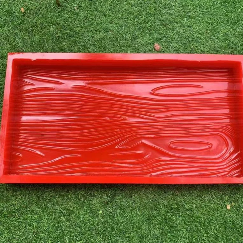 Wood Grain Long Strip Cement Embossed Floor Mold Size 60X30Cm Artistic Concrete Imitation Cultural Stone Wall Embossing Mold