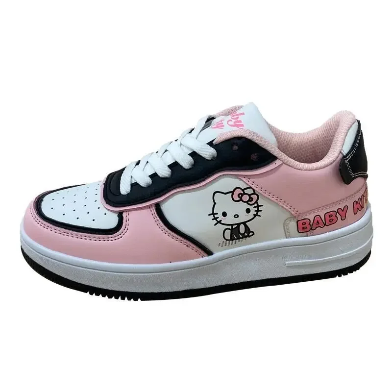 Spring/autumn Girls Hello Kitty Cute Pink Sneakers Female Harajuku Soft Girl Skateboard Shoes Casual Vulcanized Shoes Women - Image 3