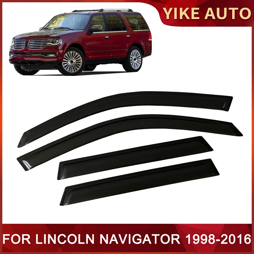 

Оконный козырек для LINCOLN NAVIGATOR 1998-2016, Погодоустойчивый дверной козырек, защита от ветра, солнца, дождя, боковые окна, ветровые дефлекторы, автозапчасти