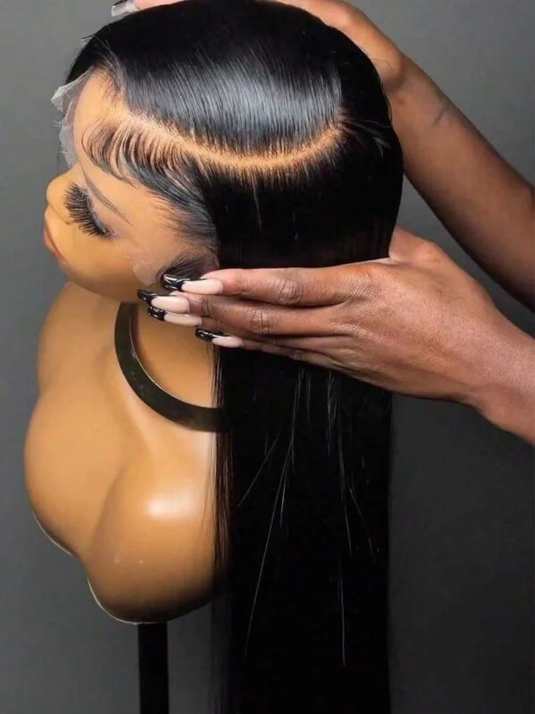 40 42 Inch Straight Human Hair Wigs 13x4 13x6 HD Lace Frontal Human Hair Wigs For Women Glueless Bone Straight Lace Front Wig 1
