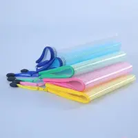 Zipper Mesh Bags A4/A5 Plastic Zipper Bags For Organizing Waterproof Clear Travel Bags Office Supplies Document，color random 5