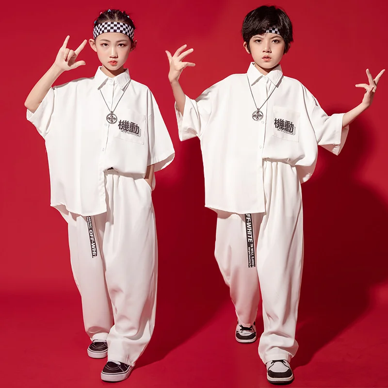 

Kid Hip Hop Clothing Graphic Tee Oversized T Shirt Top Streetwear Harajuku Jogger Harem Pants for Girl Boy Dance Costume Clothes