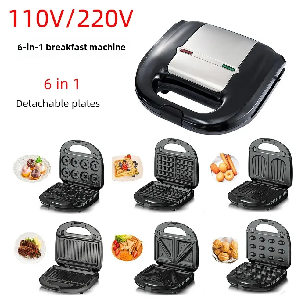 110V Six-In-One Three-Minute Cake Batter Pancake Maker Nut Machine Madeleine Cookie Steak Knife 6-In-1 China Mainland Origin