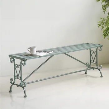 Vintage Wrought Iron Bench 1
