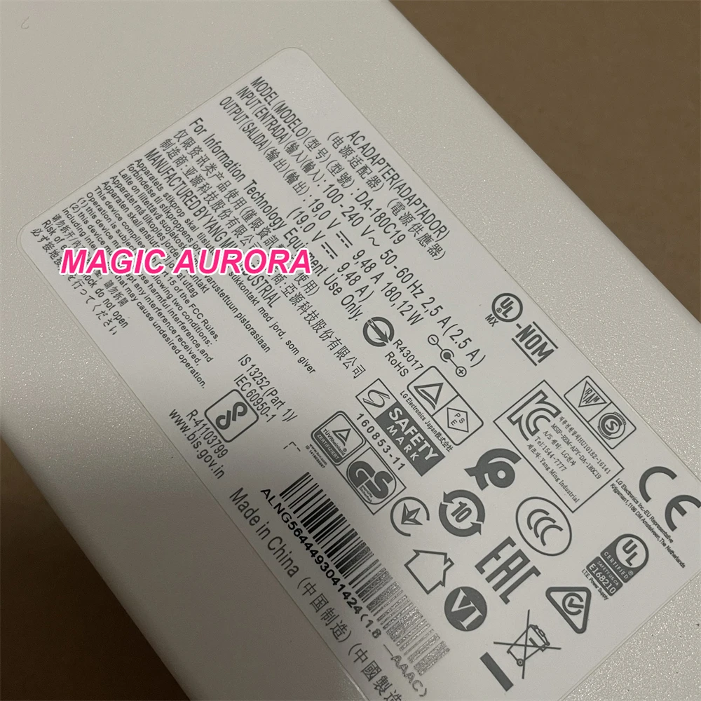  DA-180C19 AC , 19V 9.48A , LG 34UC99-W  LED  34UC99W 32UD99 38UC99 EAY64449302