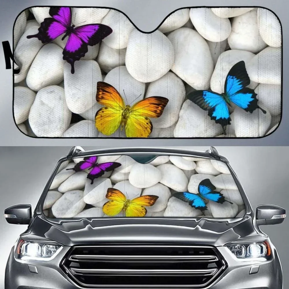 

Butterfly Car Sunshade Animal Windshield Pet Home Sunshade Custom Pattern Auto Parts Sunscreen Car Sunshade