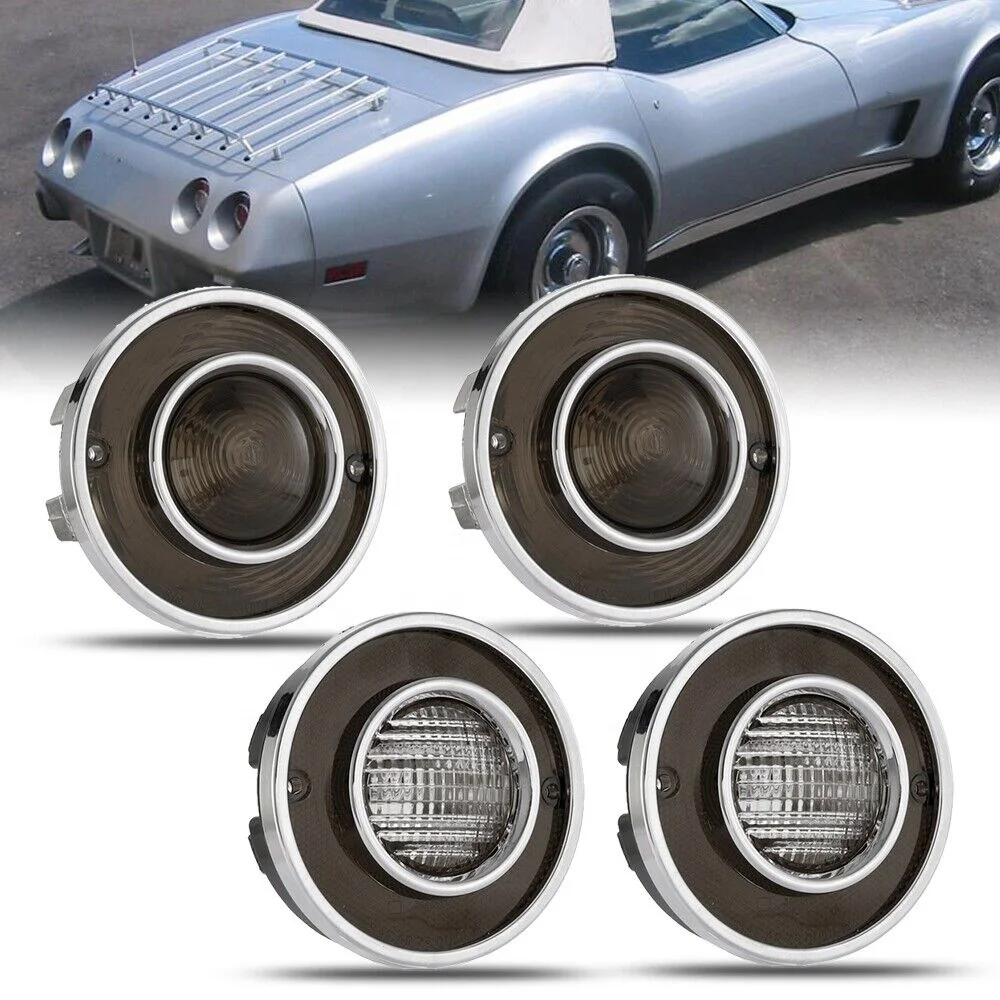 Llevo 4 Pezzi Per 1975-1979 Chevrolet Corvette C3 Luci Posteriori A Led E Luci Di Backup Affumicate