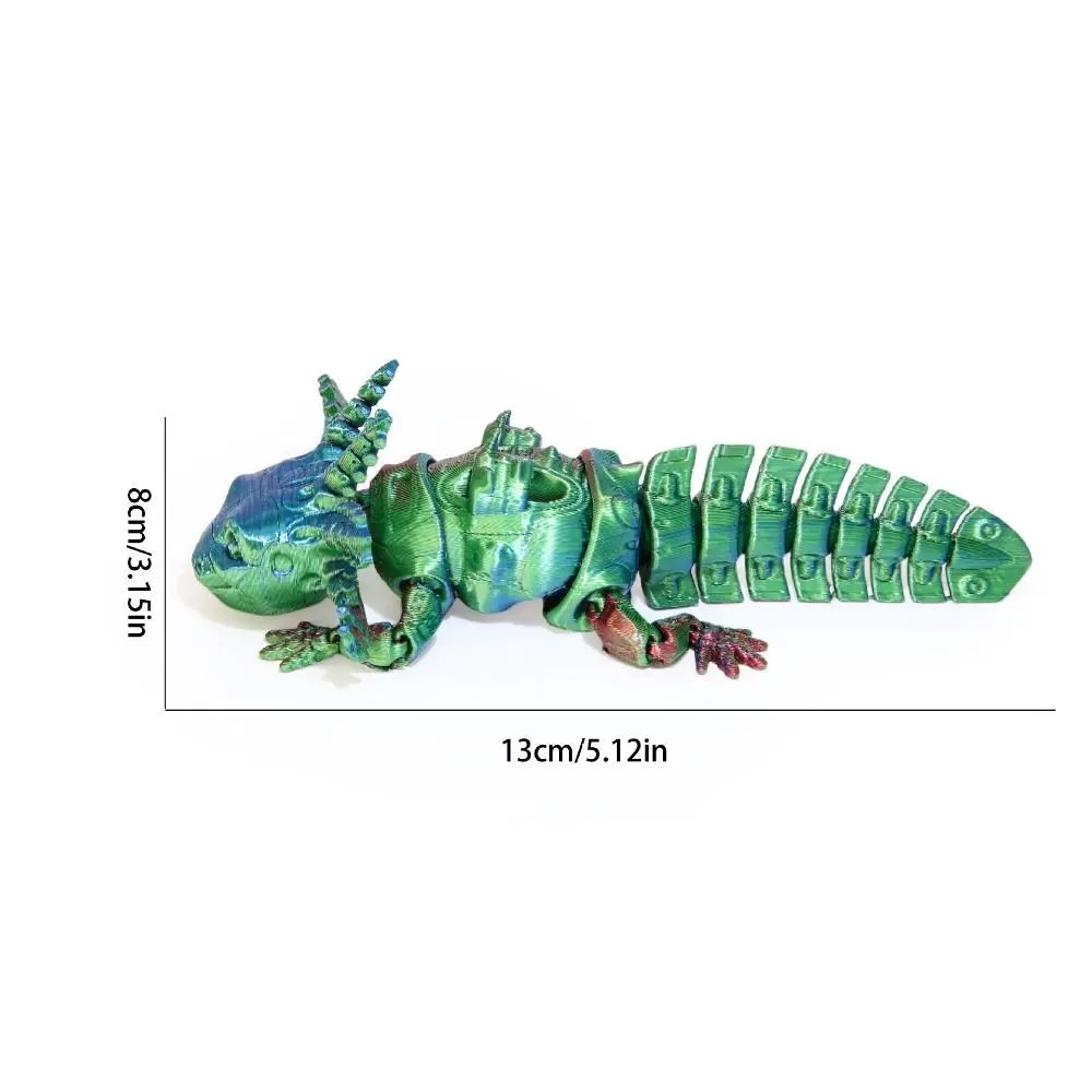 PLA 3D Printed Axolotl Model Multi-jointed Movable Fine-tailed Axolotl Doll Multicolor Action Figure Desktop Decoration miniature figurines 3d printed toy