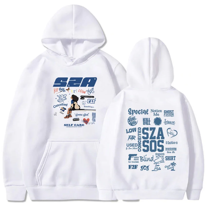 

Singer SZA Album SOS Hooded Pullovers Fashion Aesthetic Graphic Hoodie Male/female Autumn Casual Sweatshirts Loose Soft Clothes