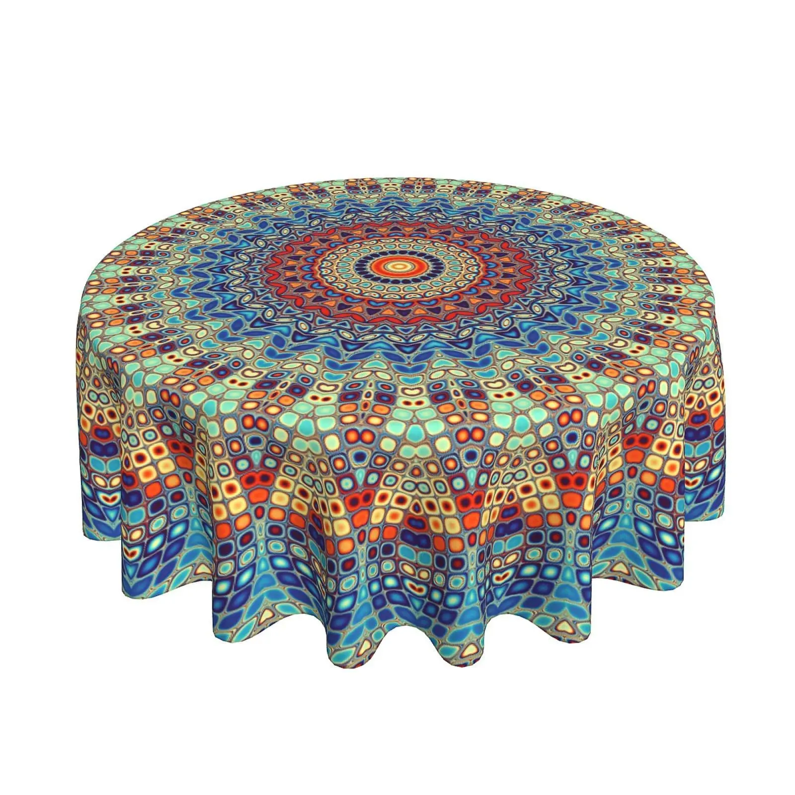 

Скатерть BETGINY Mandala круглая, 60 дюймов, водонепроницаемая, в стиле бохо