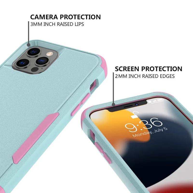 Luxury 3-Layer Armor Shockproof Case with Soft Bumpers