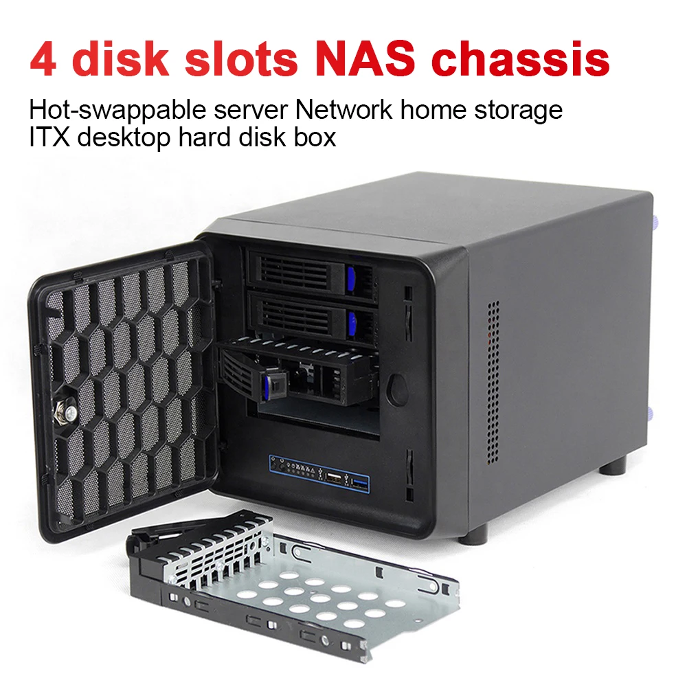 Чехол 4 Bay NAS для хранения жесткого диска популярный антиэлектромагнитный Сетевой