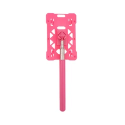 Contactless Telescopic Toll Payment Stick with Adjustable Holder - Pink