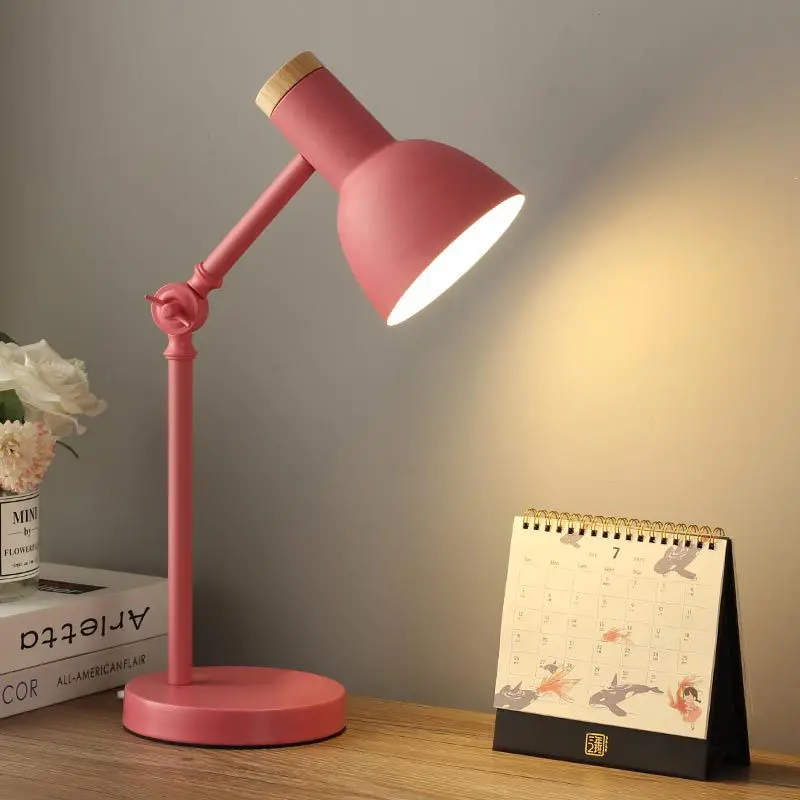 Nordic Desk Lamp for Dorm Adjustable Angle Height Reading Table Lamp