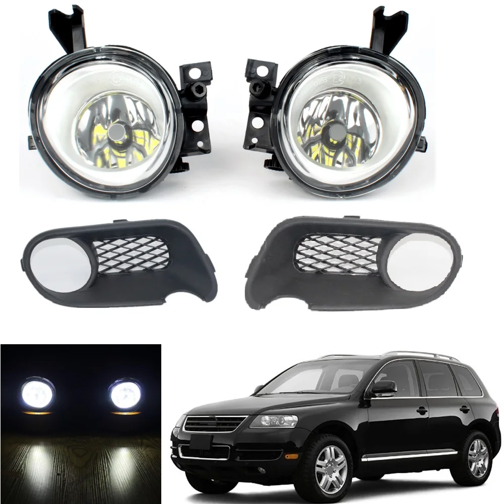 フォルクスワーゲン VW TOUAREG 2003 2004 2005 2006 年車フロントヘッドライト レンズ カバー LAMPSHADE ガラス LAMPCOVER - 2