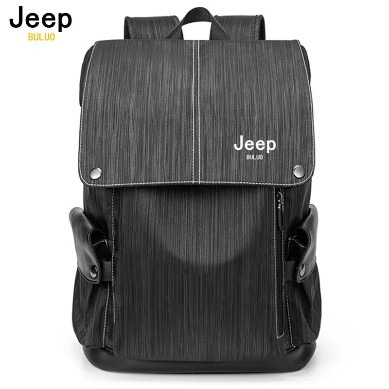 Jeep Mens Womens Black Hearts Backpack School College Travel Rucksack Bag 