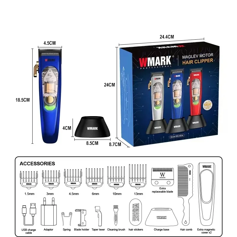 WMARKNG-9004 Cordless Hair Clipper for Men
