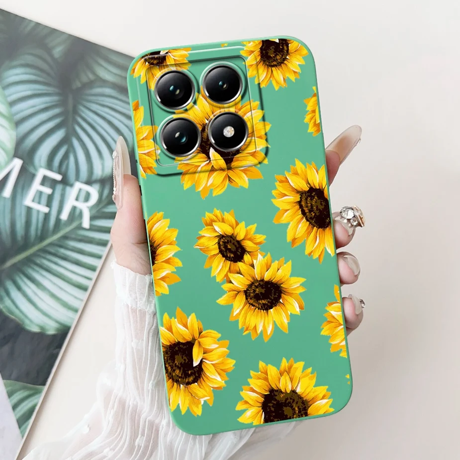 Luxury Sunflower Cartoon Girls Soft Silicone Phone Case