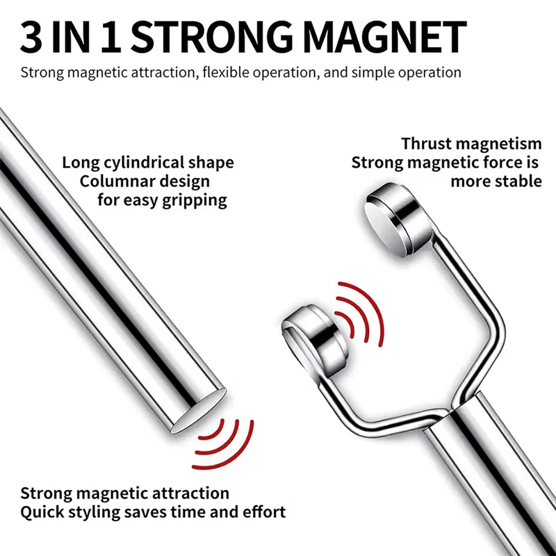 3 IN 1 Cat Eye Nail Art Magnet Y-Shaped Double Head
