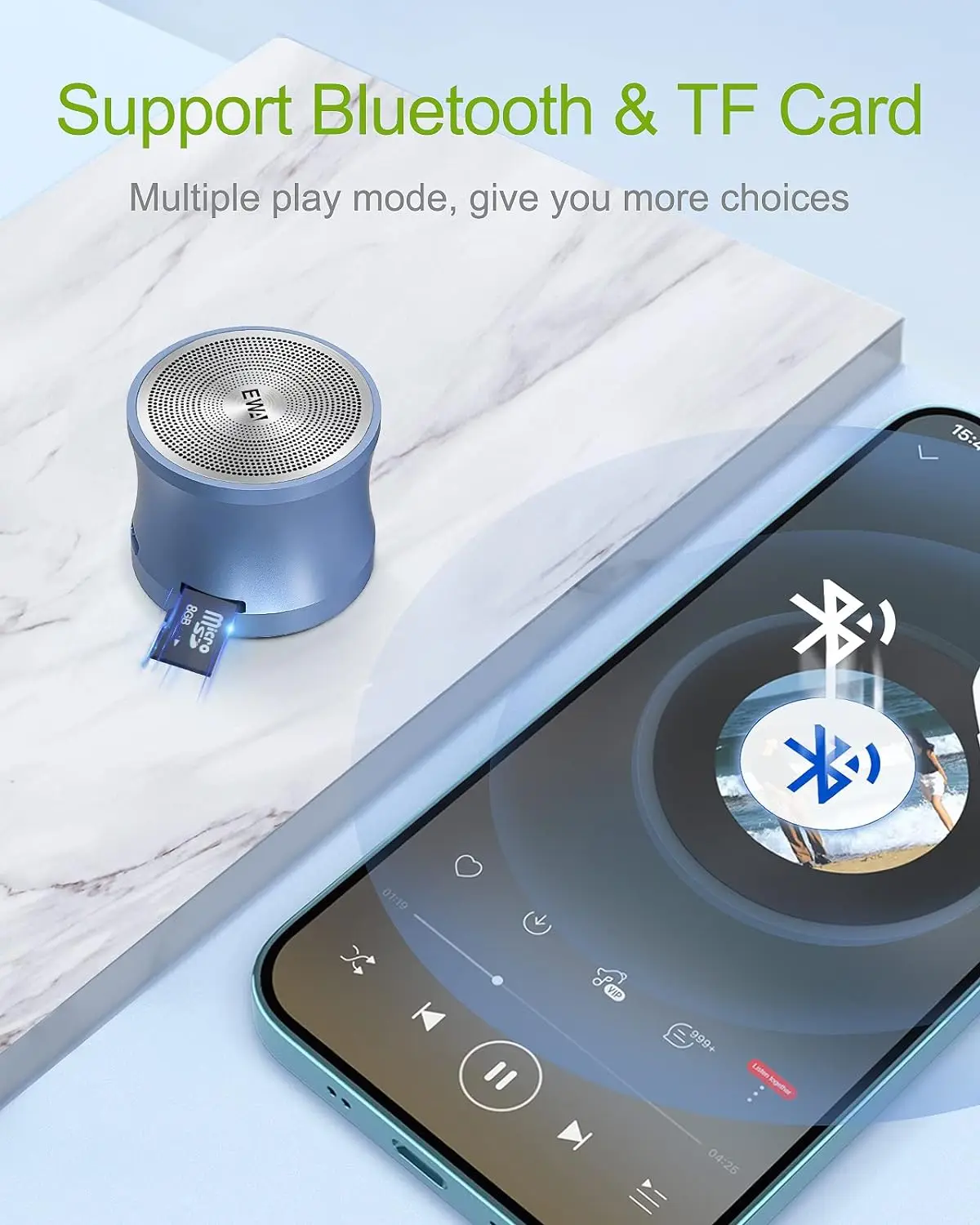 EWA Bluetooth speaker box 5.0 bluetooth portable sound Perfect Travel Wireless Speaker for Home Hiking and More