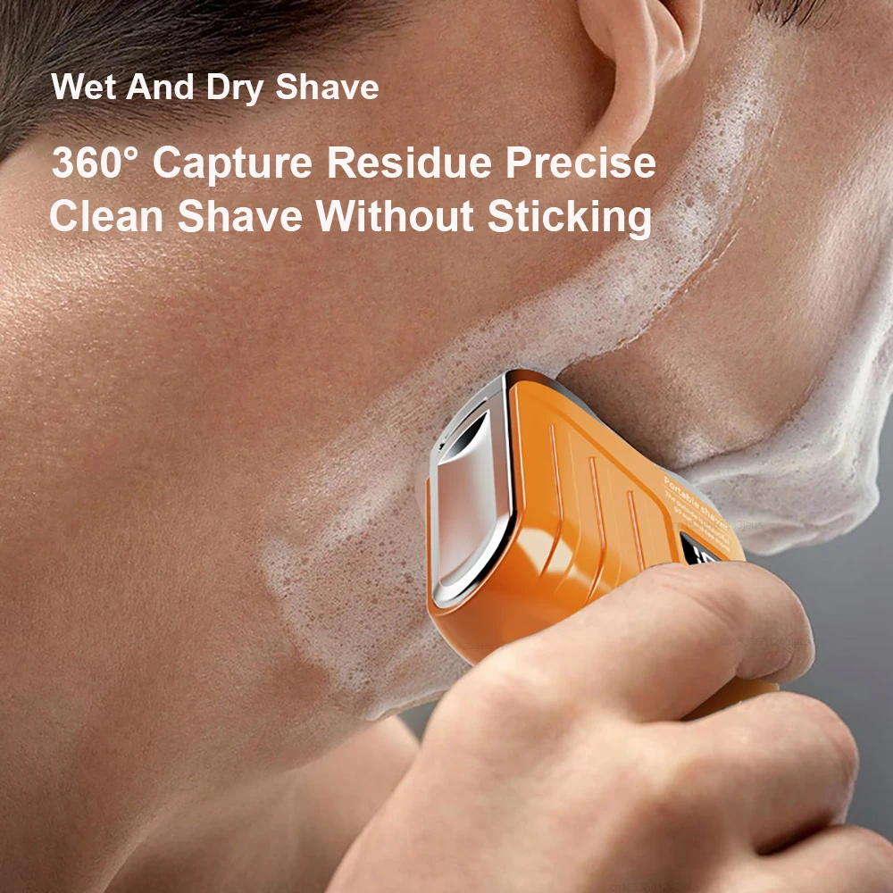 Shaver Man Electric Razor Household Mini Portable Smart Display Digital Double Blade Shaver Washable Rechargeable Beard Trimmer