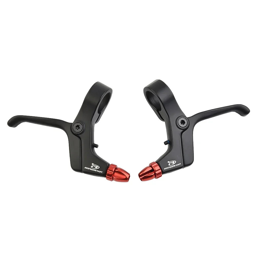 Leviers De Frein Vélo VTT 2 Doigts - Alliage Aluminium Léger, Couleur Violet, Pour Freins Mécaniques - 6