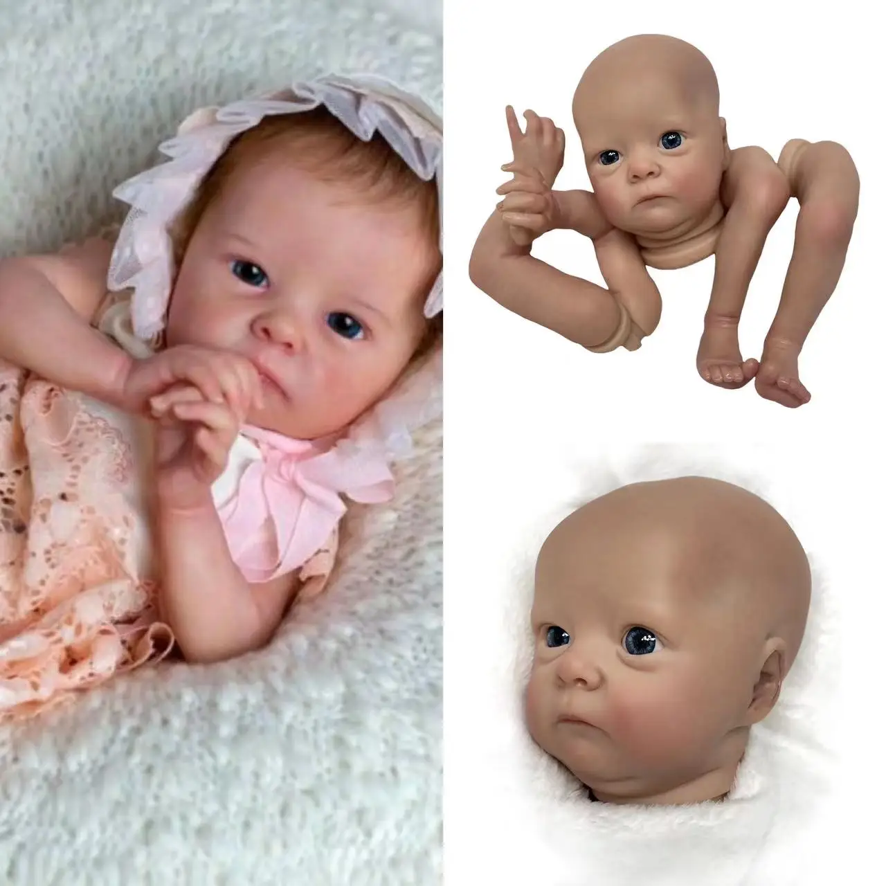 

16 Inch Tink Bebe Reborn Doll Kits Lifelike Handmade New Painted DIY Rebirth Doll Unassembly Accessories