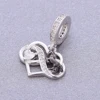FC Jewelry Fit Original Charm Bracelet  925 Sterling Silver Infintiy Heart Black Horse Bead For Making Mother's Day Berloque DIY 2