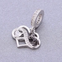 FC Jewelry Fit Original Charm Bracelet  925 Sterling Silver Infintiy Heart Black Horse Bead For Making Mother's Day Berloque DIY 2