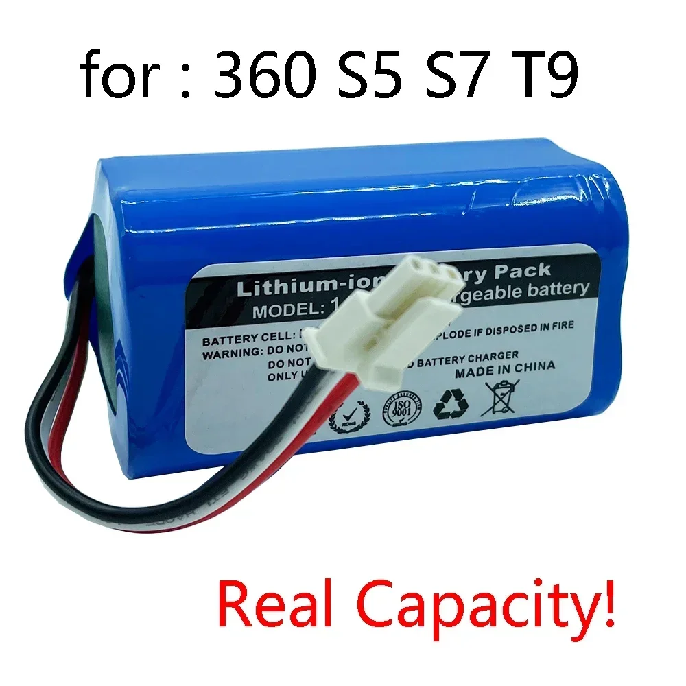 

14.4V 3500mah Battery For Qihoo 360 S5 S7 S7Pro T90 X9 Robotic Vacuum Cleaner Replacement Bateria 18650 Pack BMS dropshipping