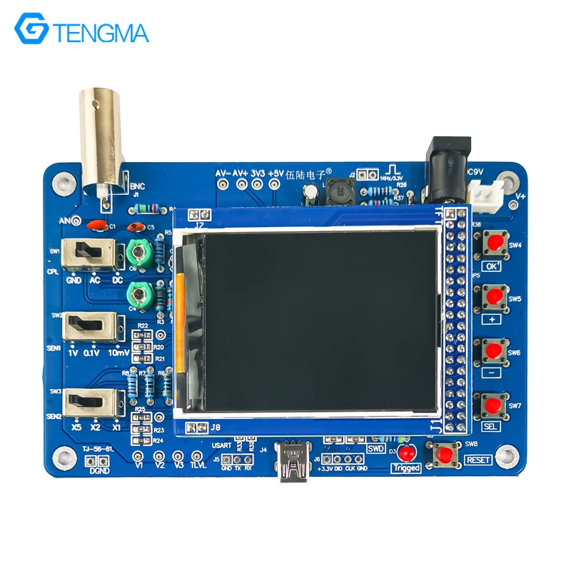 thumbnail image 2 of SHUATI DSO138 2.4 Inch Sampling Rate Red Oscilloscope DIY Kit Digital Oscilloscope Kit 1msps 2 of 12