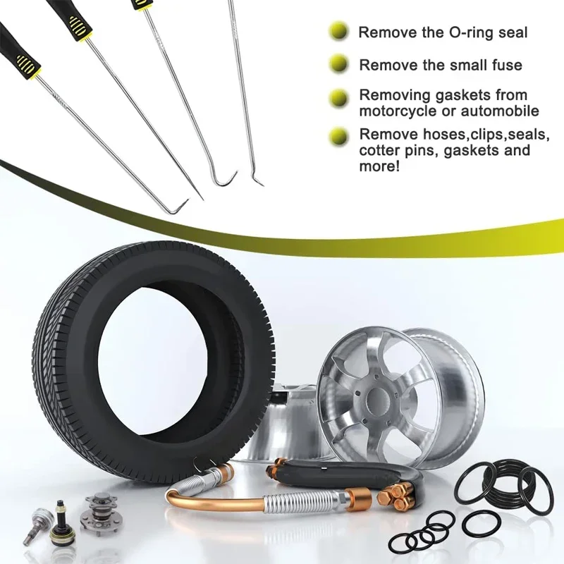 Hot Sale 4Pcs 135mm Car Auto Vehicle Oil Seal Screwdrivers Set O-Ring Seal Gasket Puller Remover Pick Hooks Repair Tools for car