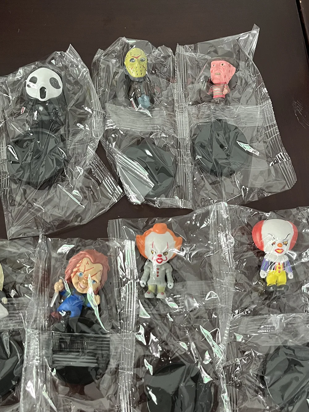 Figuras de acción del Joker Freddy Jason, modelos de PVC, juguetes de decoración, regalos de muñecas, novia de Chucky, Pennywise SAW Friday, 10 unidades por juego