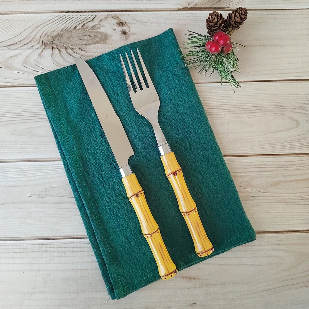 Pcs Serving Cloth Napkins 30x45cm Natural Cotton Fabric