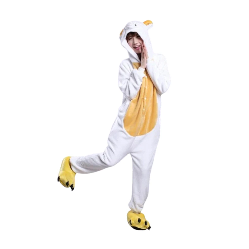 Sheep Kigurumi Animal Onesies Women Pajamas Winter Long Sleeves Flannel Cartoon Pijamas One-piece Cosplay Costume For Halloween