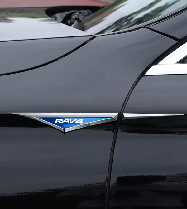 

2pcs/Set Car Fender Stainless Steel Sticker Decals Emblem Exterior Decorate for Toyota Rav4 Xa50 Refit