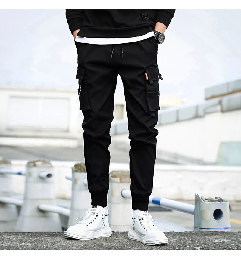 Pantalones Cargo Para Hombre - Estilo Casual Deportivo Con Cintura Elástica Y Bolsillos