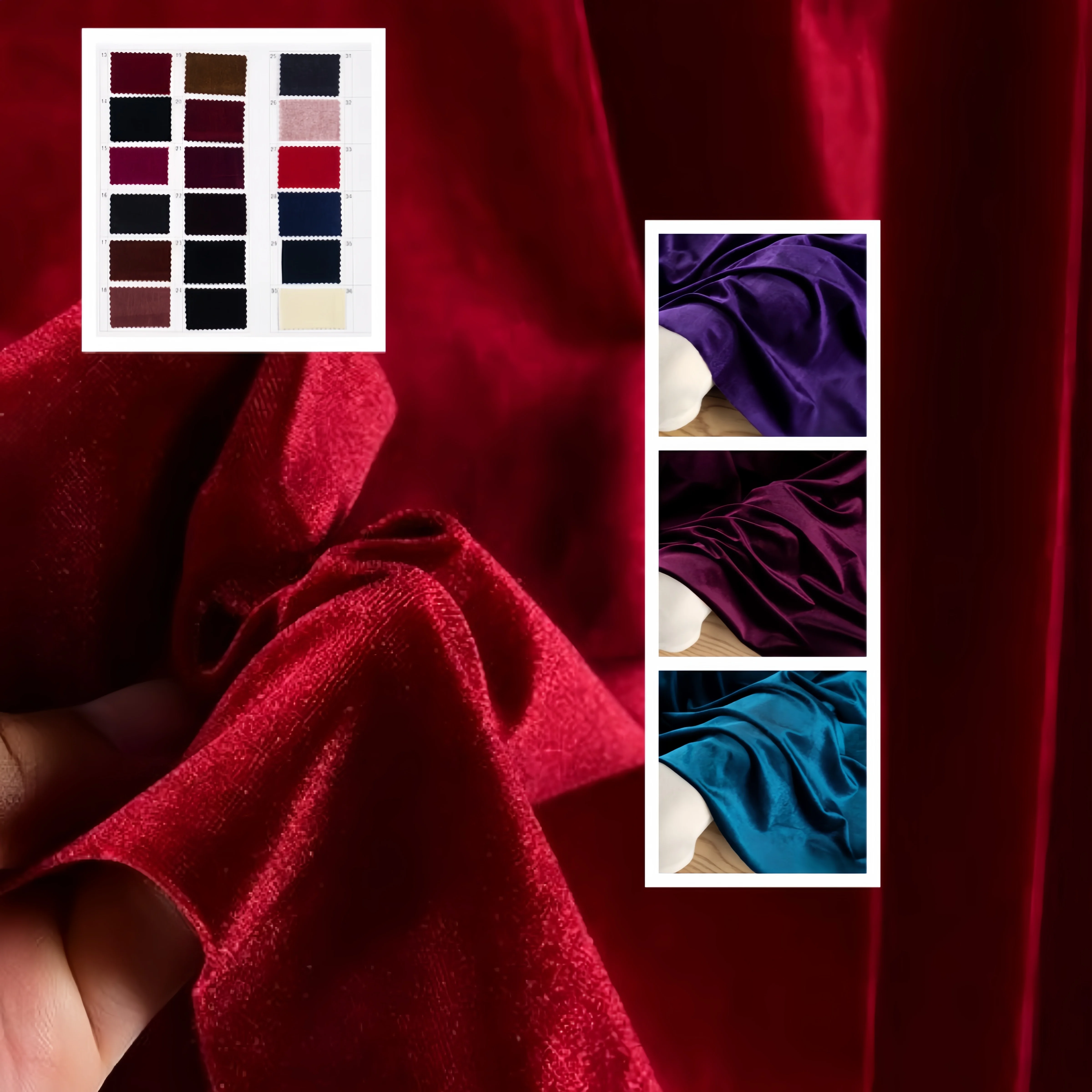 Luxurious Red Velvet Fabric for Elegant Evening and Wedding Decorations