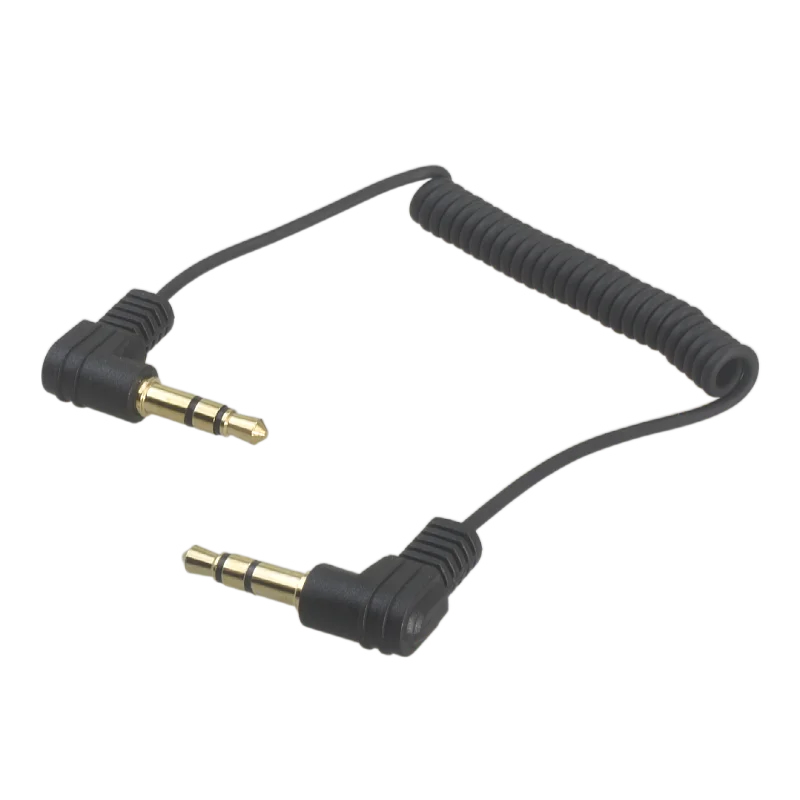 

Спиральный аудиокабель, разъем под прямым углом 90 градусов, 3,5 мм, кабель Aux M/ M для мобильного автомобиля, MP4 плеер, Кабель AUX, 3-полюсный адаптер
