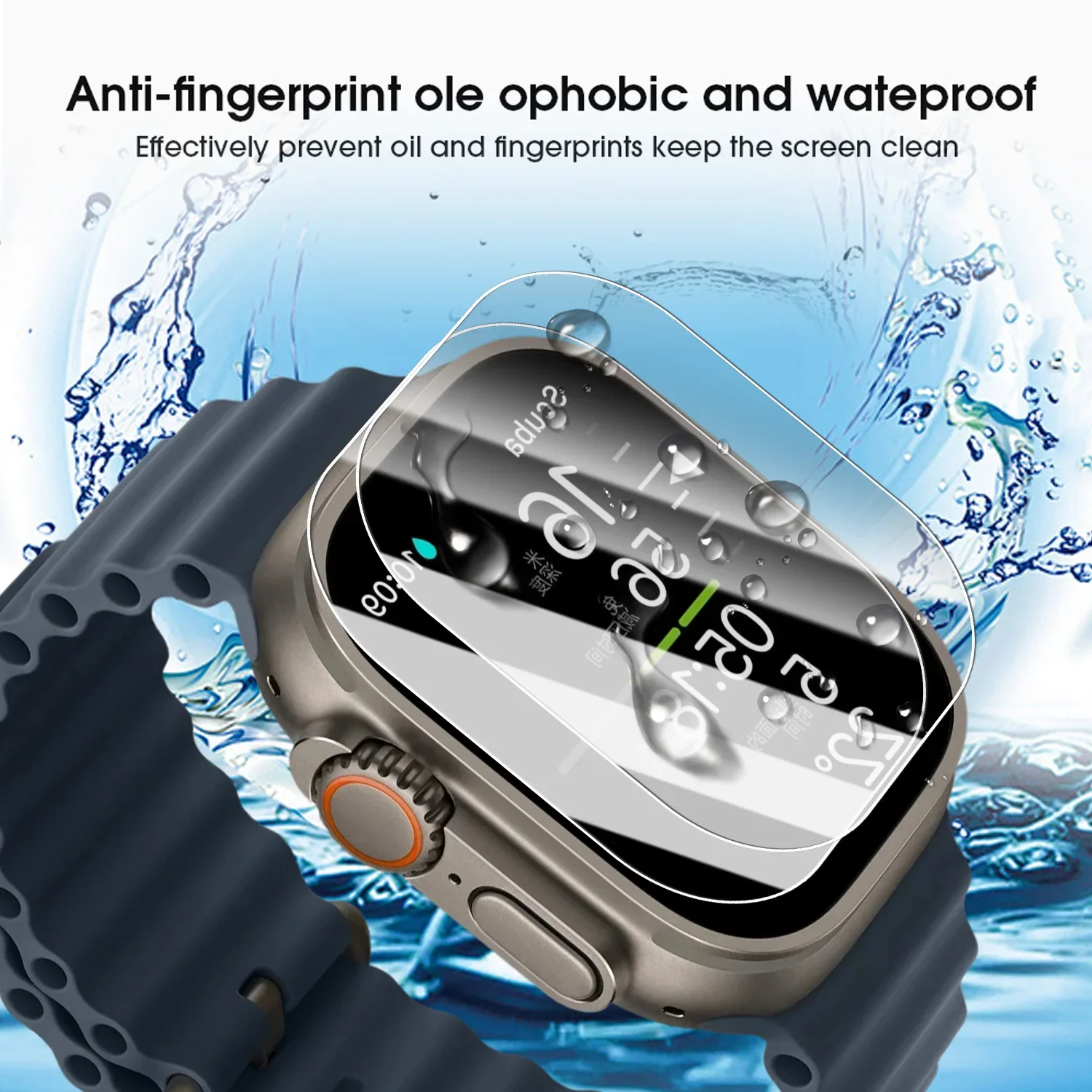 Easy to Install Tempered Glass With Alignment Tool For Apple Watch Ultra 3/2/1 49mm Screen Protector 9H Hardness Cover Film