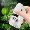 Mini Pocket Microscope Kit 60 To120x Portable Laboratory Microscope With LED Light For Kids Science Experiment Utensils 3