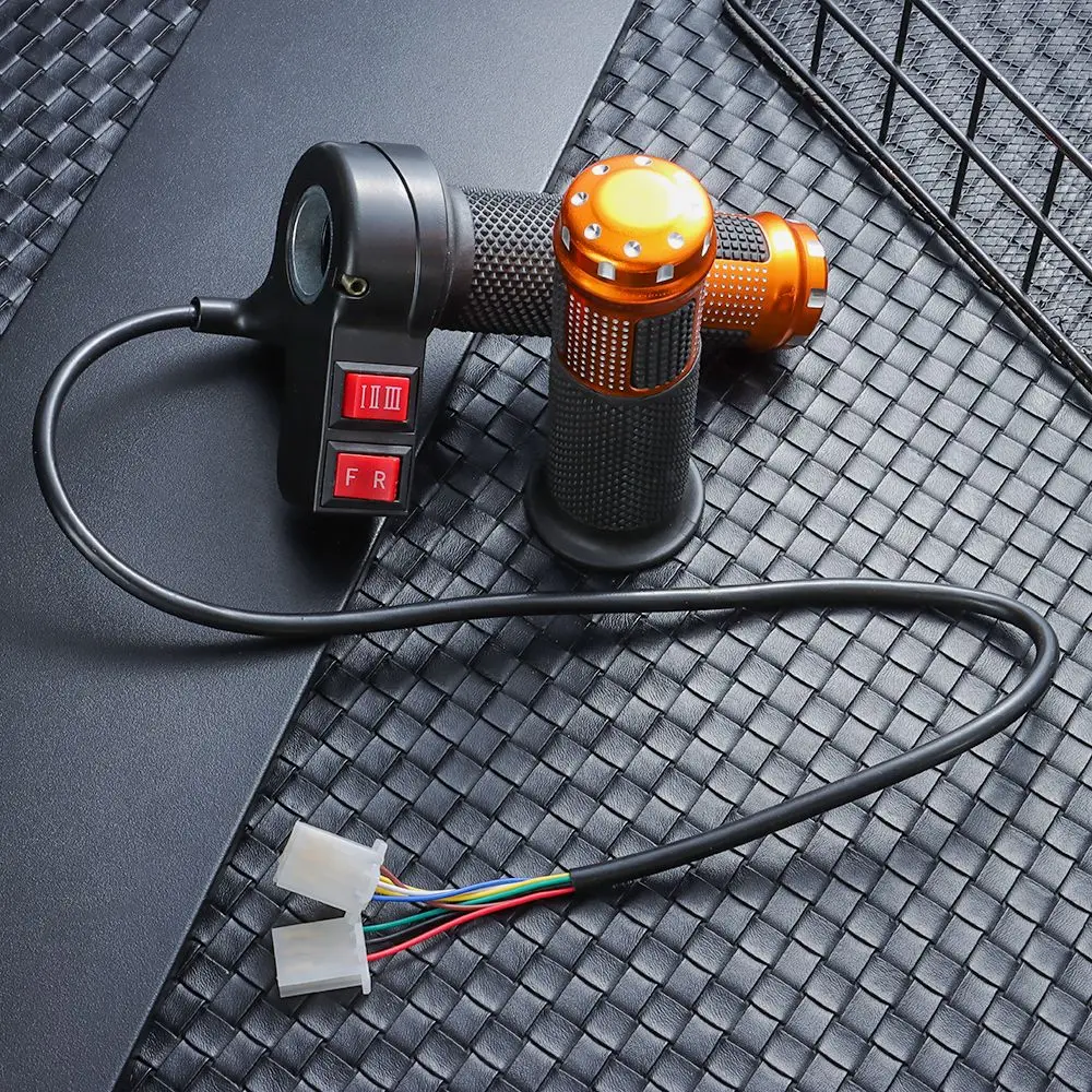 Enhanced Throttle Handlebar Grip for E-Bikes – Speed Control and Cable Forward/Reverse Feature
