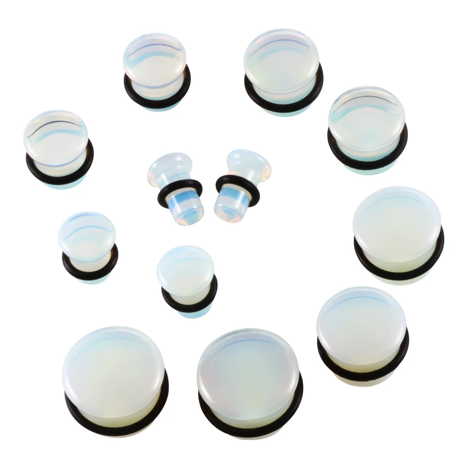 LAST STOCK - Blue Stone Look Acrylic Ear Plugs/Tunnels & Taper (8mm To 30mm