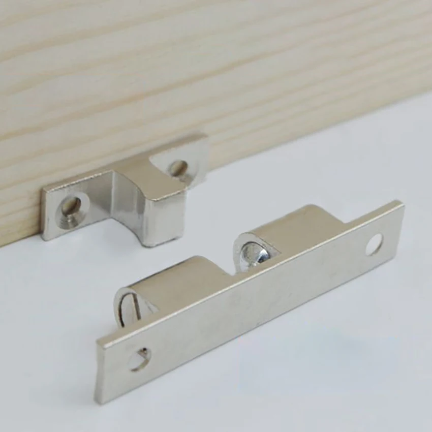 Door Latch 60mm Length Pure Copper Double Spring Steel Ball Catch for Furniture Cupboard Cabinet Door