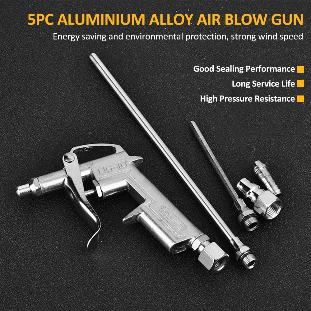 5Pcs Mini Air Blow Gun Kit Pneumatic Dust Blower Gun Air Spray Gun Dust Cleaning